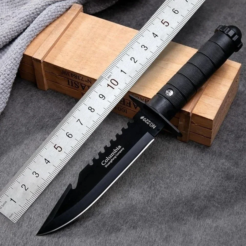 7CR17MOV Pisau Lurus Luar Ruan - Bushcraft Knife Fixed ulasan dan harga