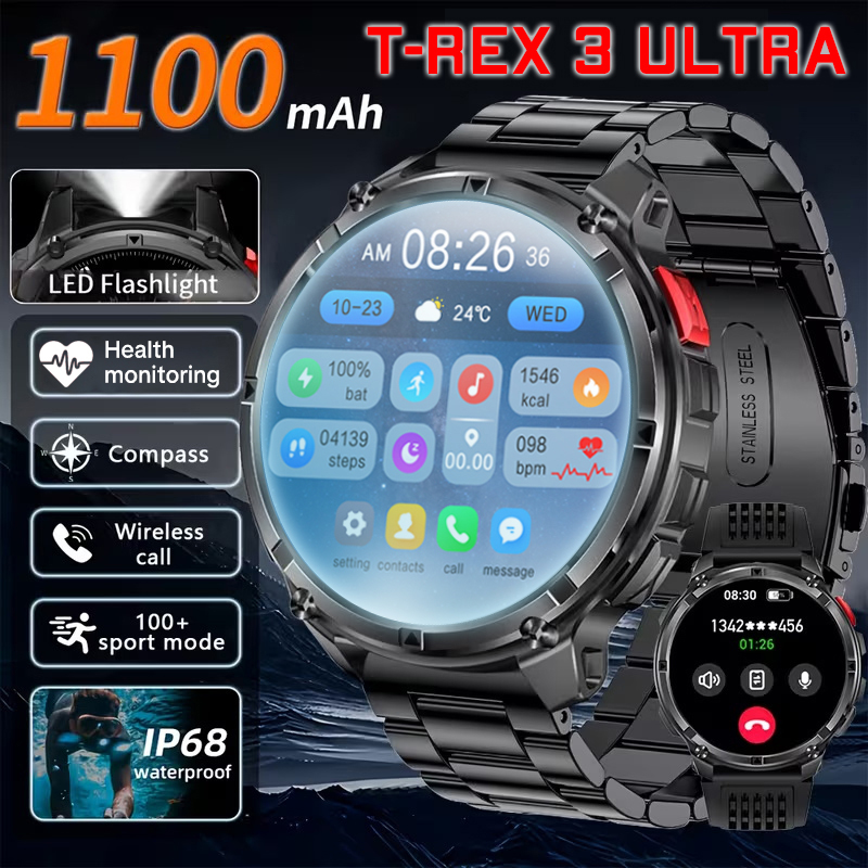 Jam Tangan Pintar T-Rex3 Ultra - Compass Lensatic ulasan dan harga