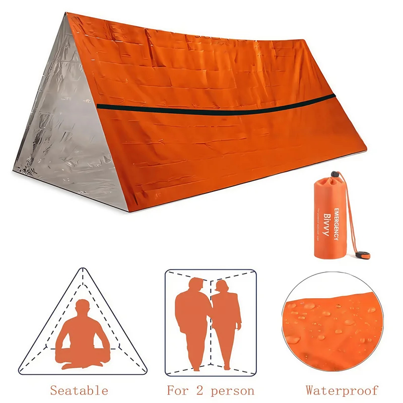 Tenda Bivy Mylar Tahan Air unt - Emergency Mylar Tent ulasan dan harga